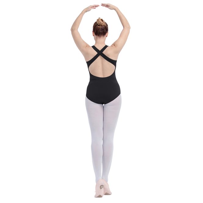 Hovedbilde Sort tank leotard med kryss, mikrofiber