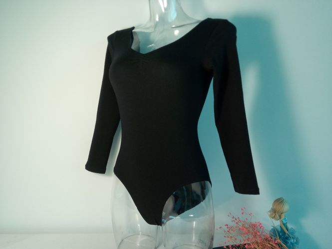 Hovedbilde Sort Langermet Leotard Mikrofiber